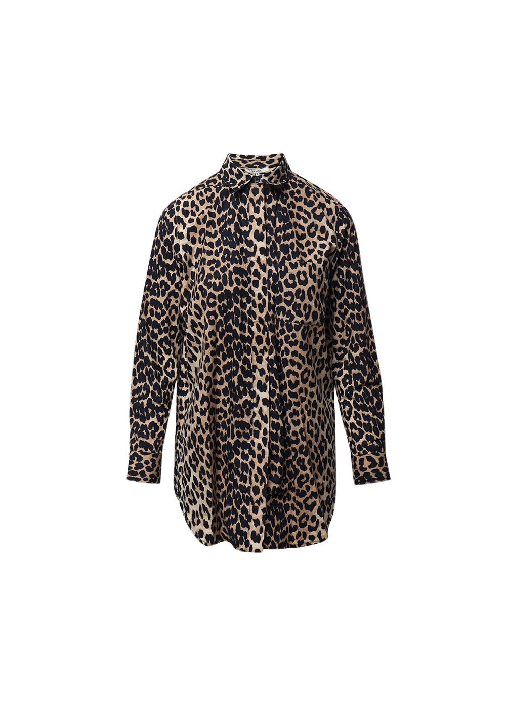 Ganni Leopard Print Blouse Size XXS