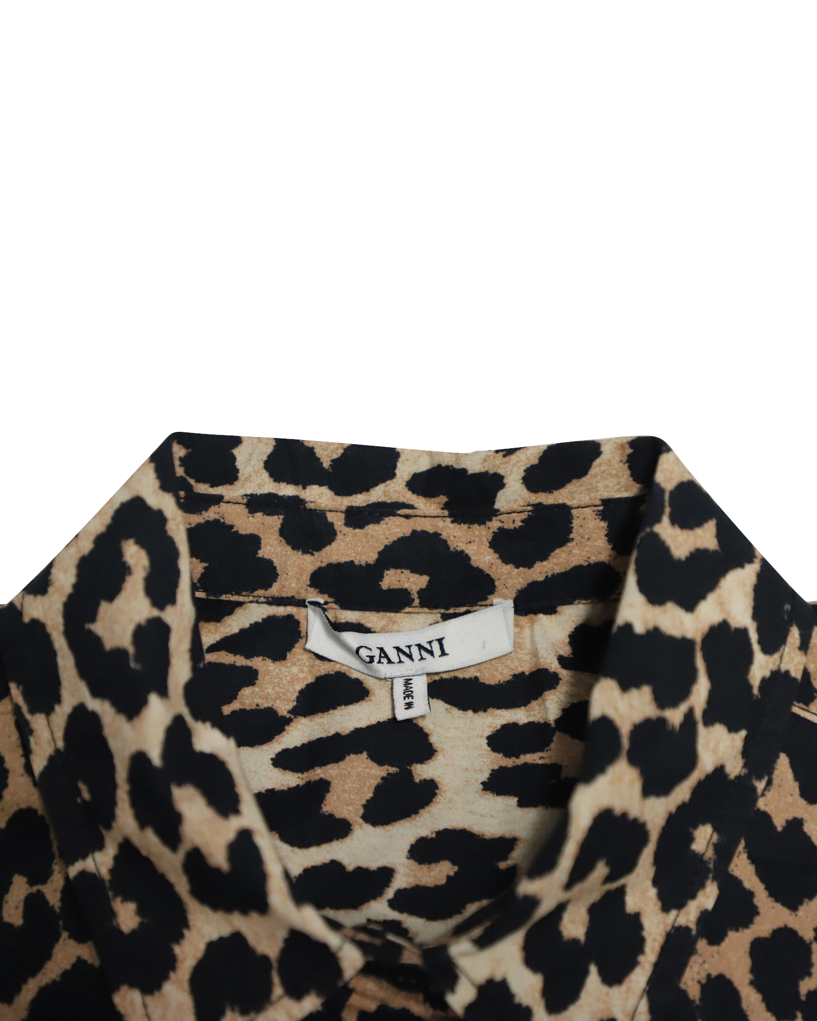 Ganni Leopard Print Blouse Size XXS