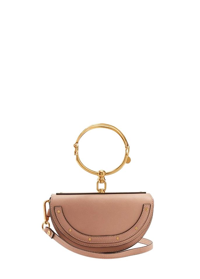 Preowned Chloe Nude-Pink Leather Nile Minaudiere Nude