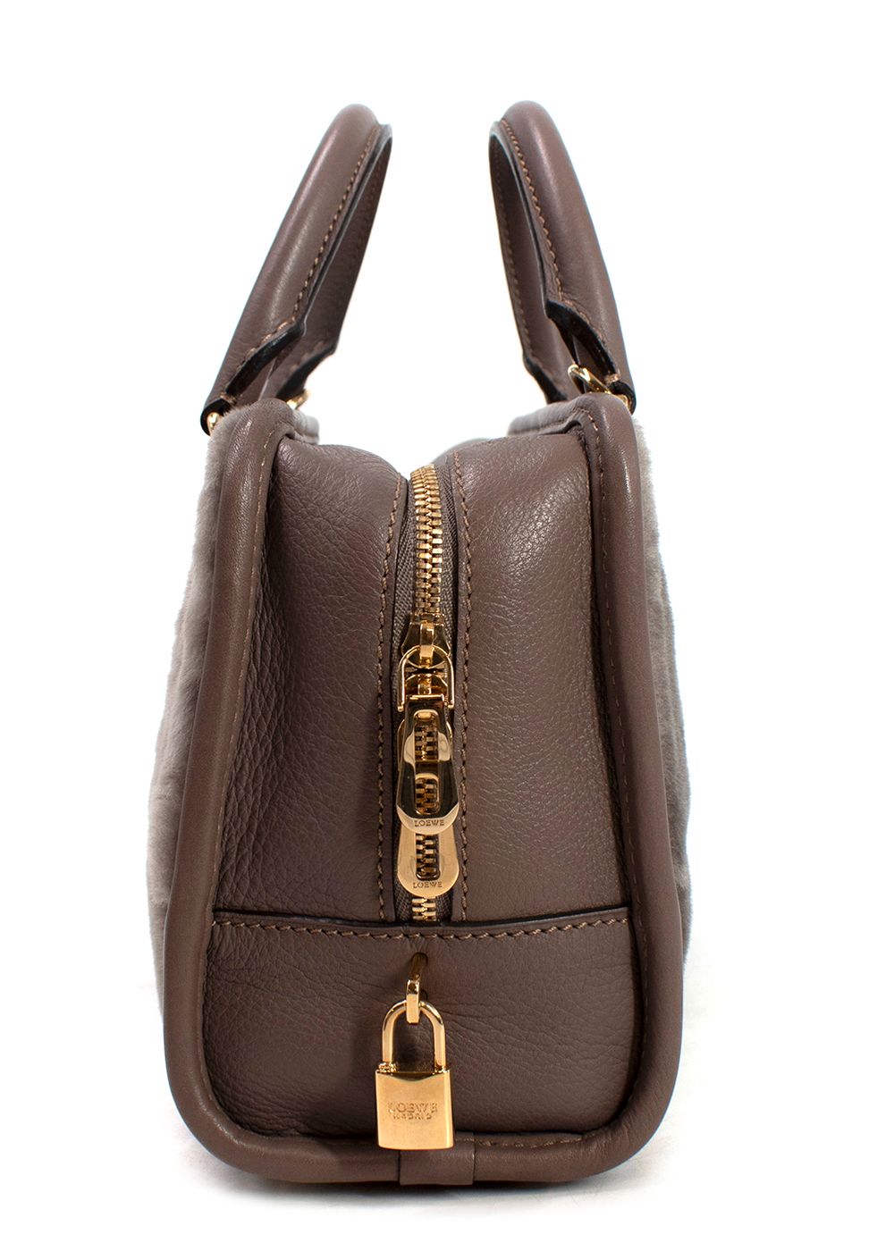 Preowned Loewe Amazona 23 Mouton Shoulder Bag brown leather