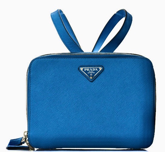 Preowned Prada Blue Saffiano Leather Backpack