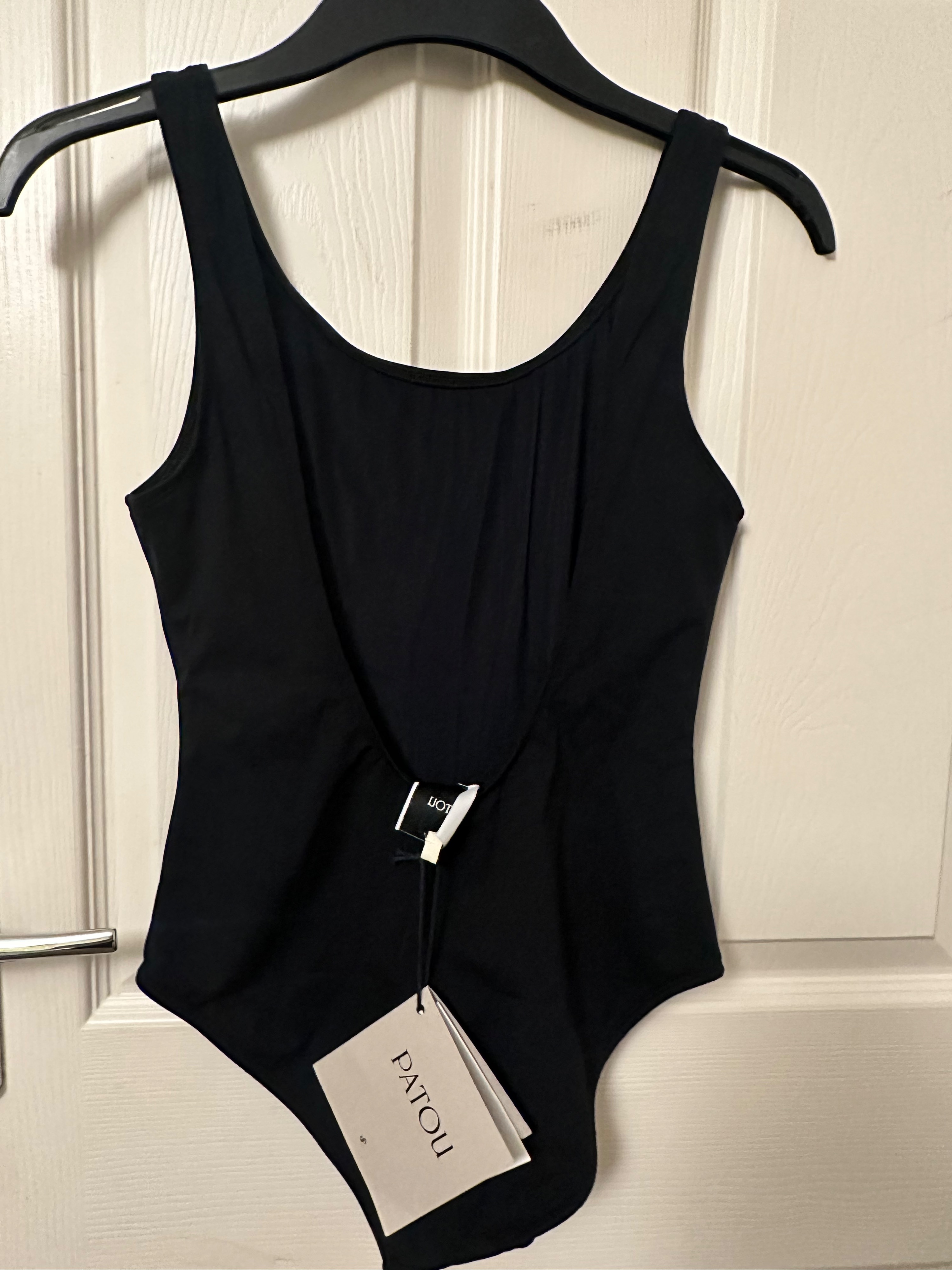 Patou Black Contrast Logo Swimsuit Size XS polyamide/elastane