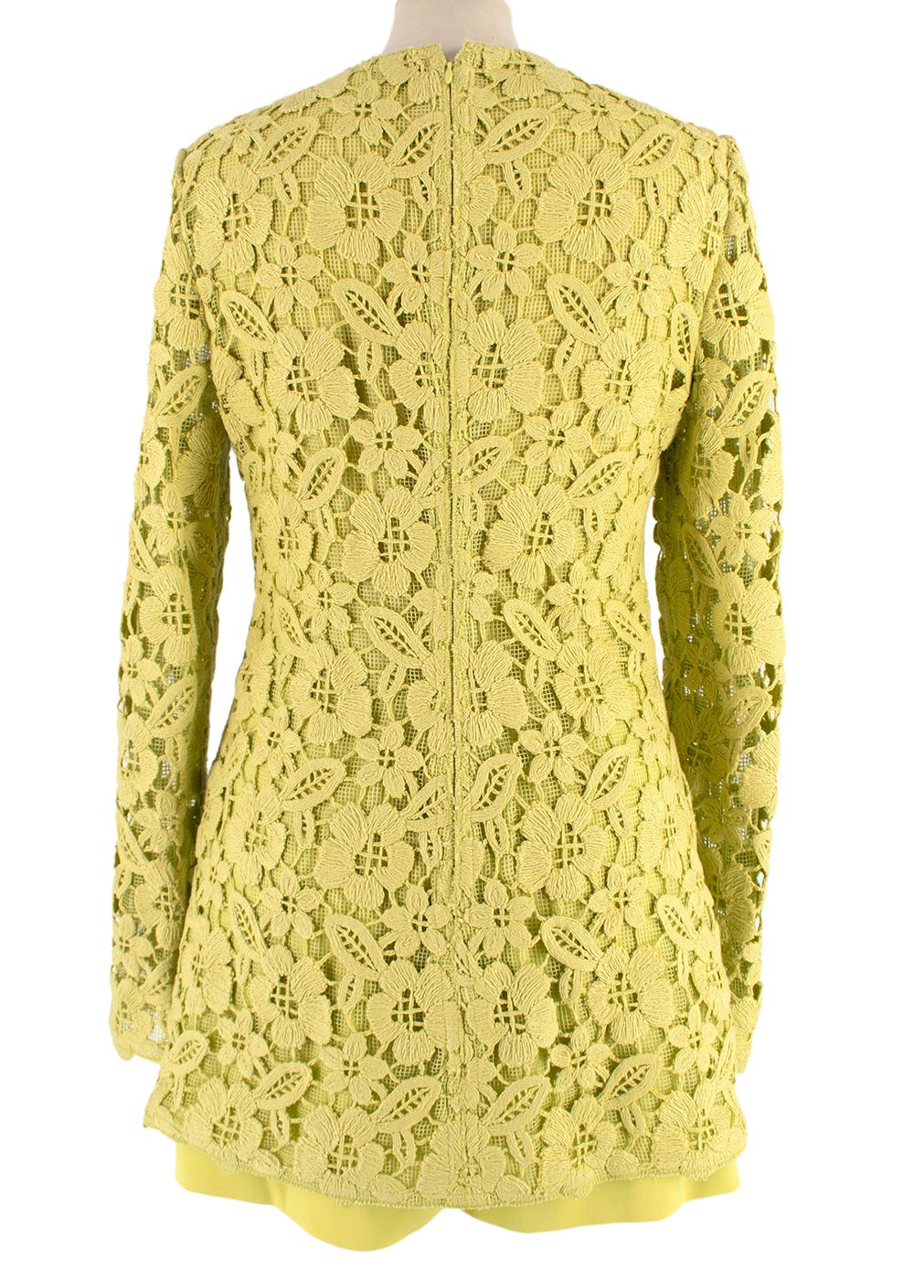 Valentino Flash Green Cordonetto Lace Playsuit Size XS polyester