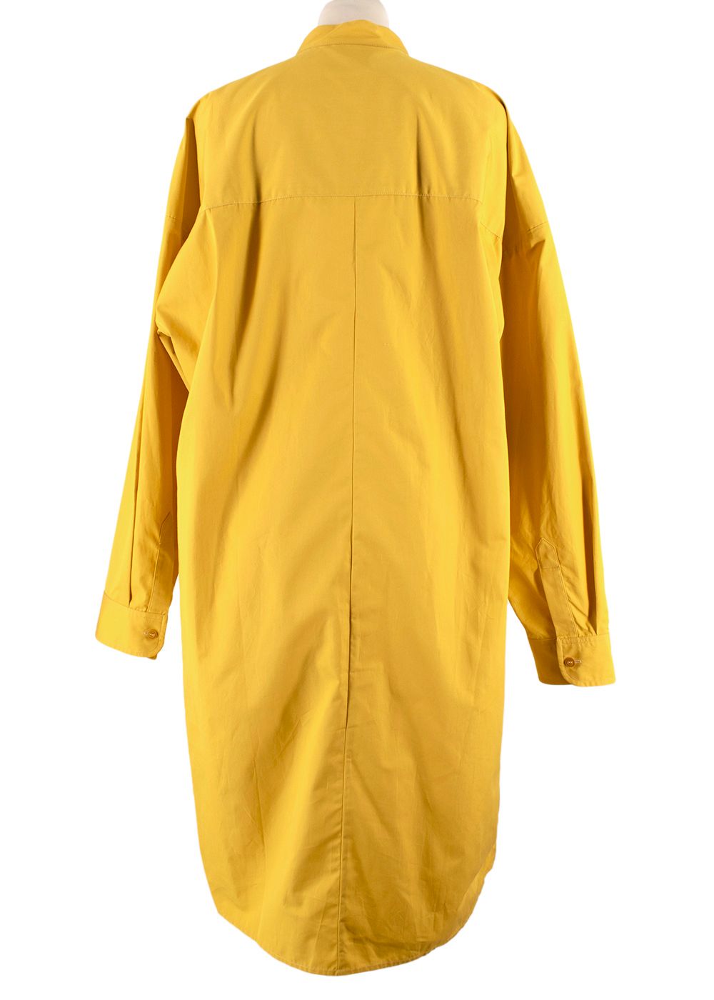 Givenchy Golden Yellow Chain-embellished Cotton-poplin Shirt Dress Size XS cotton