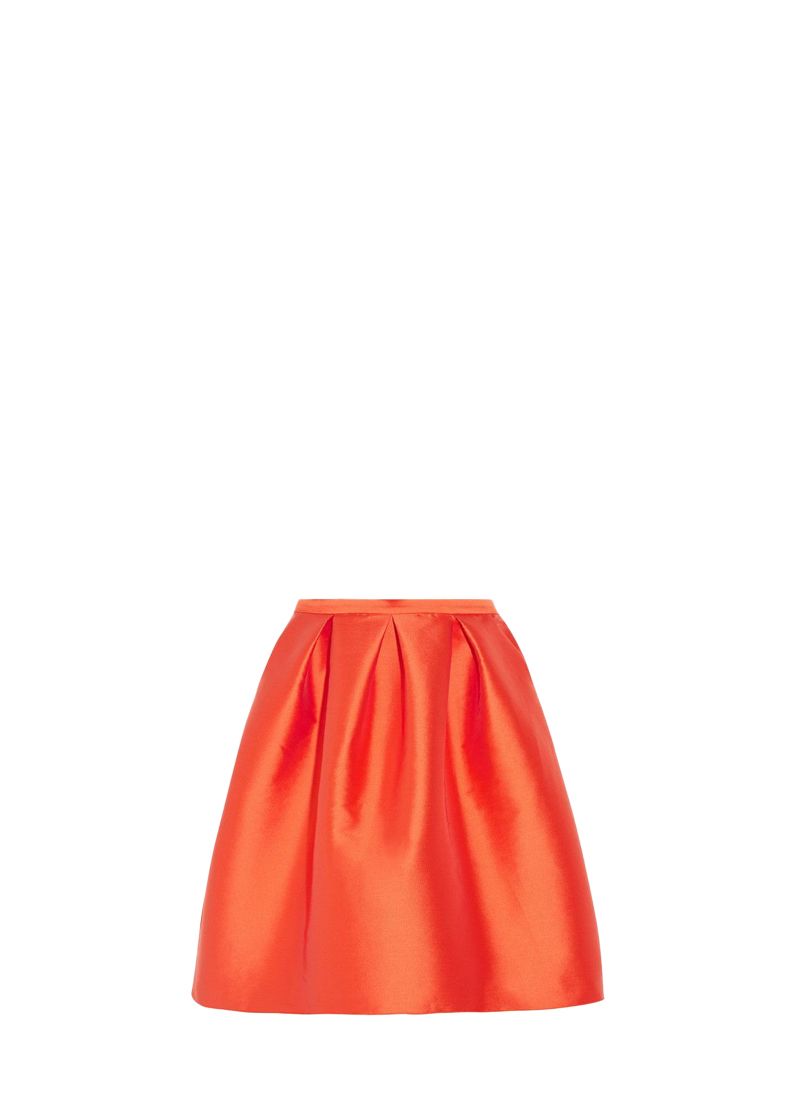 Preowned Iris And Ink Olivia satin-twill skirt Size XS Orange polyester