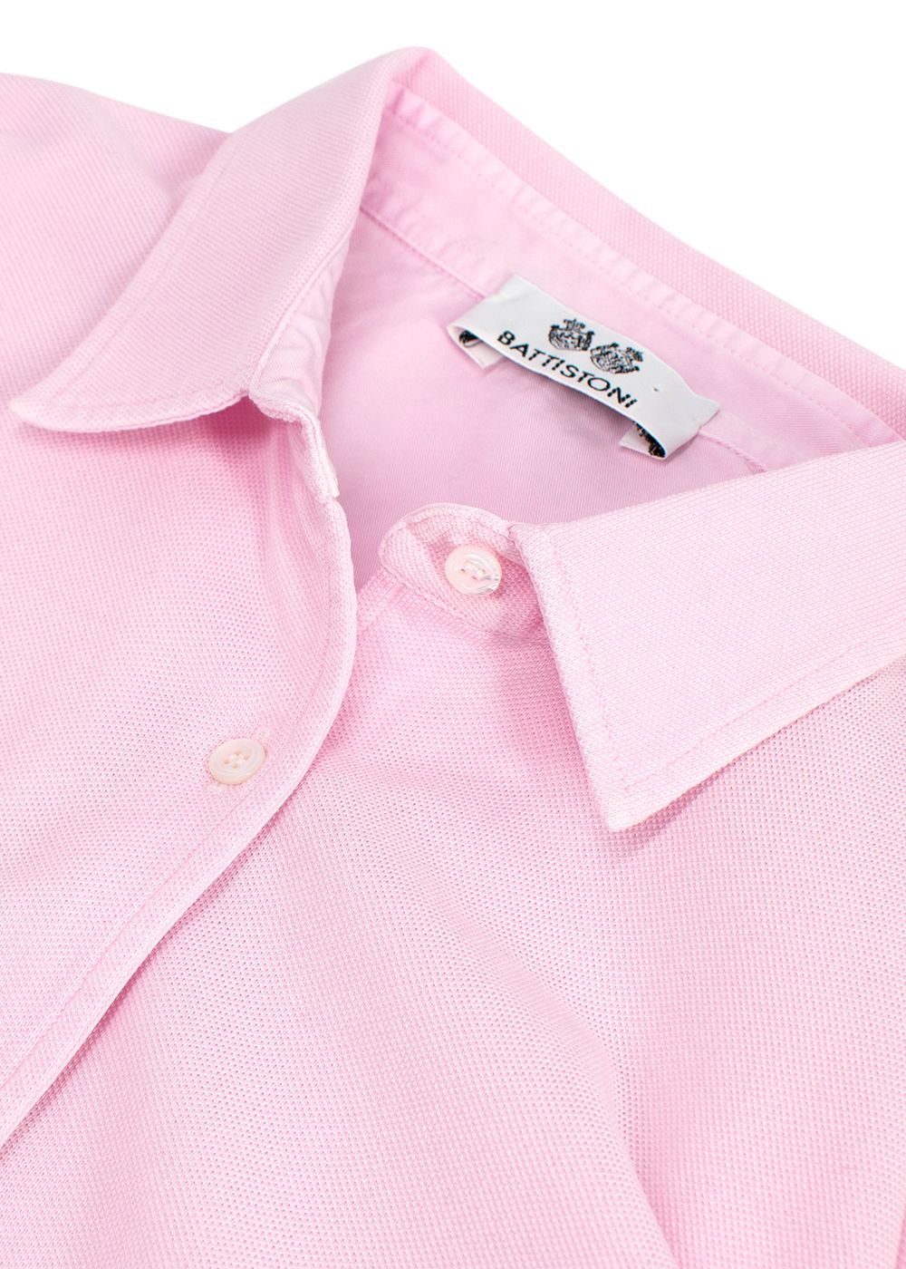 Men's Battistoni Pink Cotton Shirt Size L