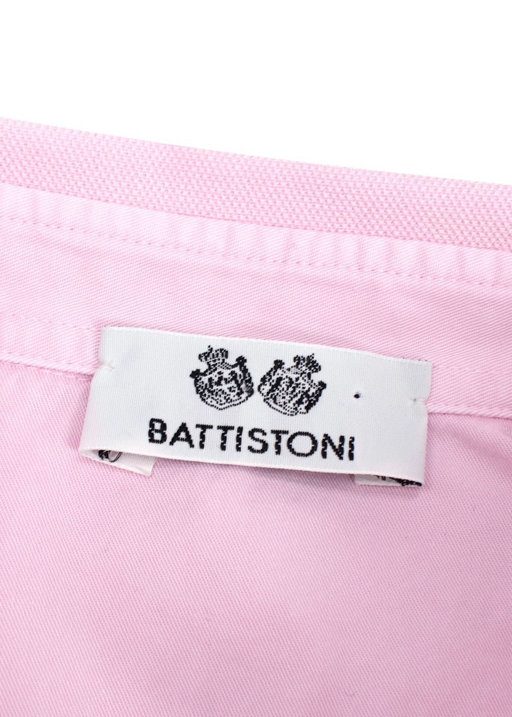 Men's Battistoni Pink Cotton Shirt Size L