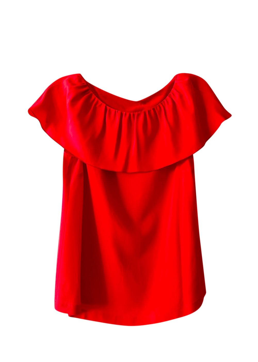 M Missoni Red Silk Blend Ruffle Blouse Size S silk/acetate