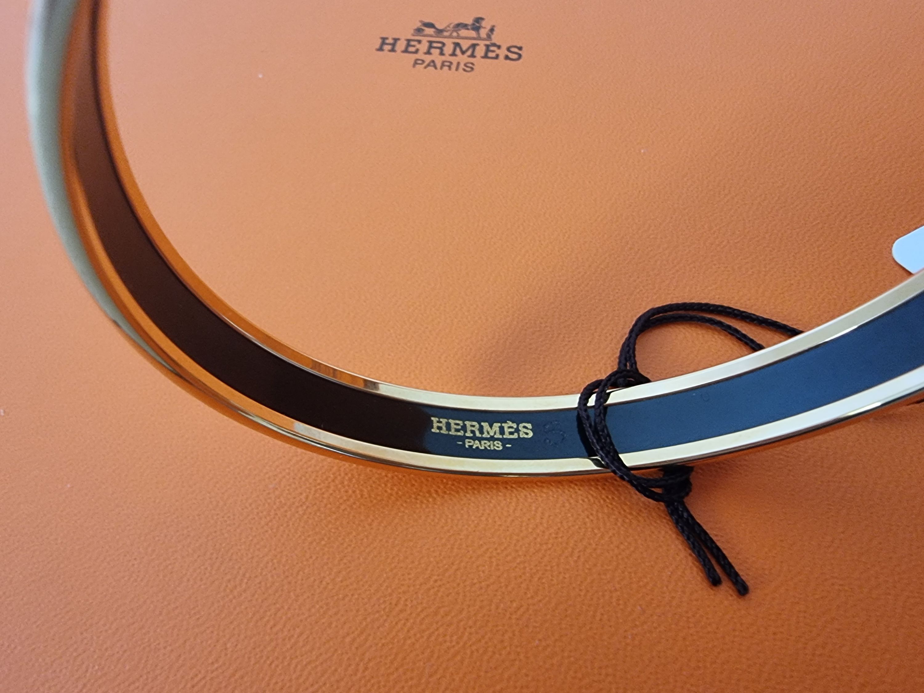 Hermes Pink Cliquetis Bangle pink/orange blue yelow gold plate/enamel