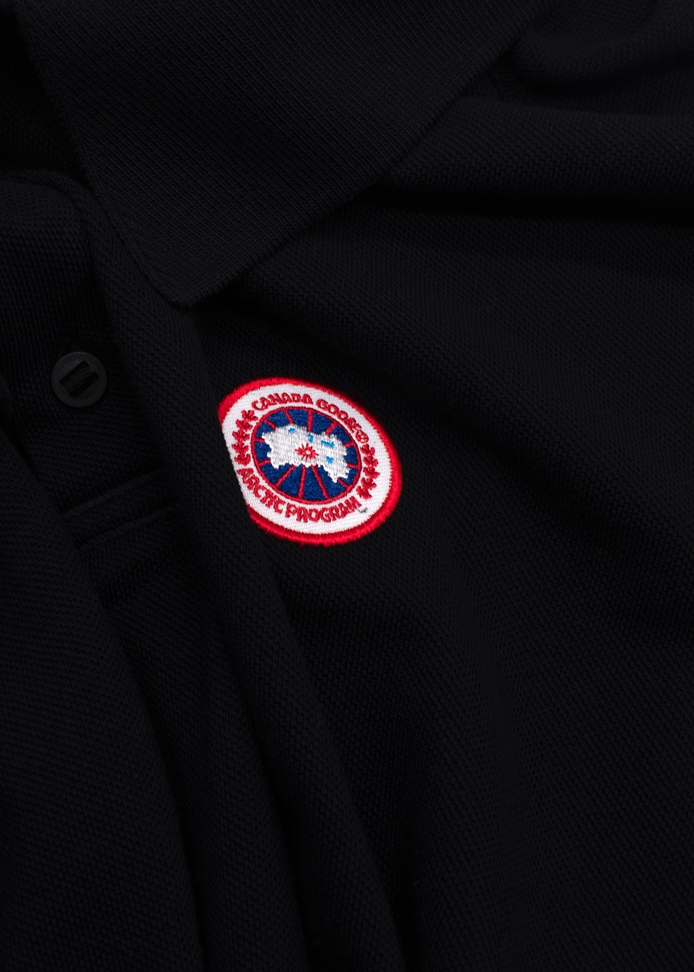 Men's Canada Goose Black Beckley Polo Shirt Size S cotton