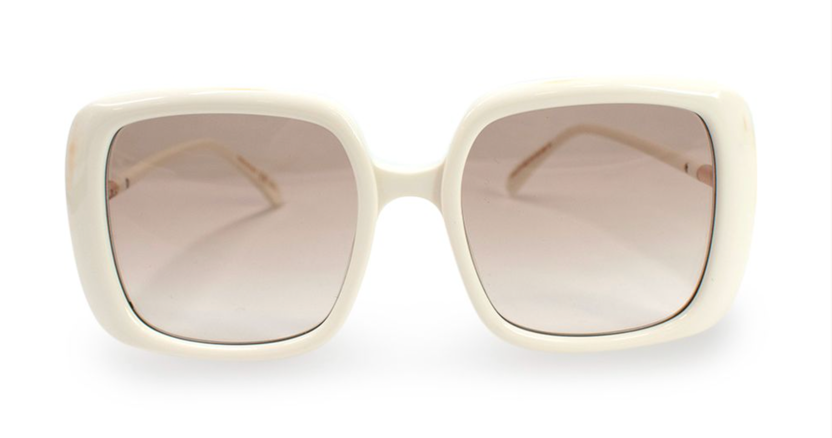 Pomellato Cream Square Frame Sunglasses White other