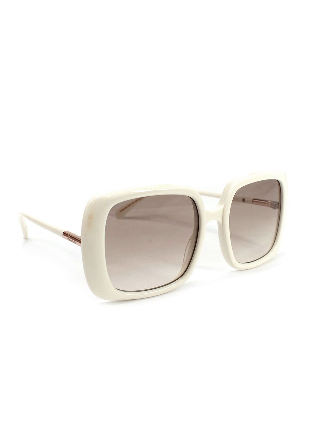 Pomellato Cream Square Frame Sunglasses White other