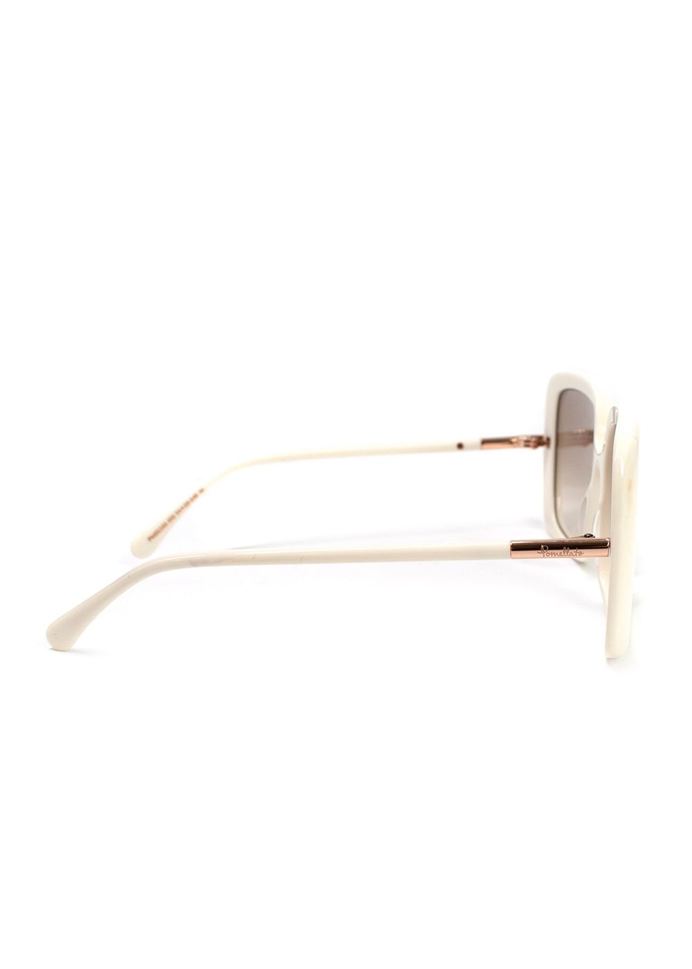 Pomellato Cream Square Frame Sunglasses White other