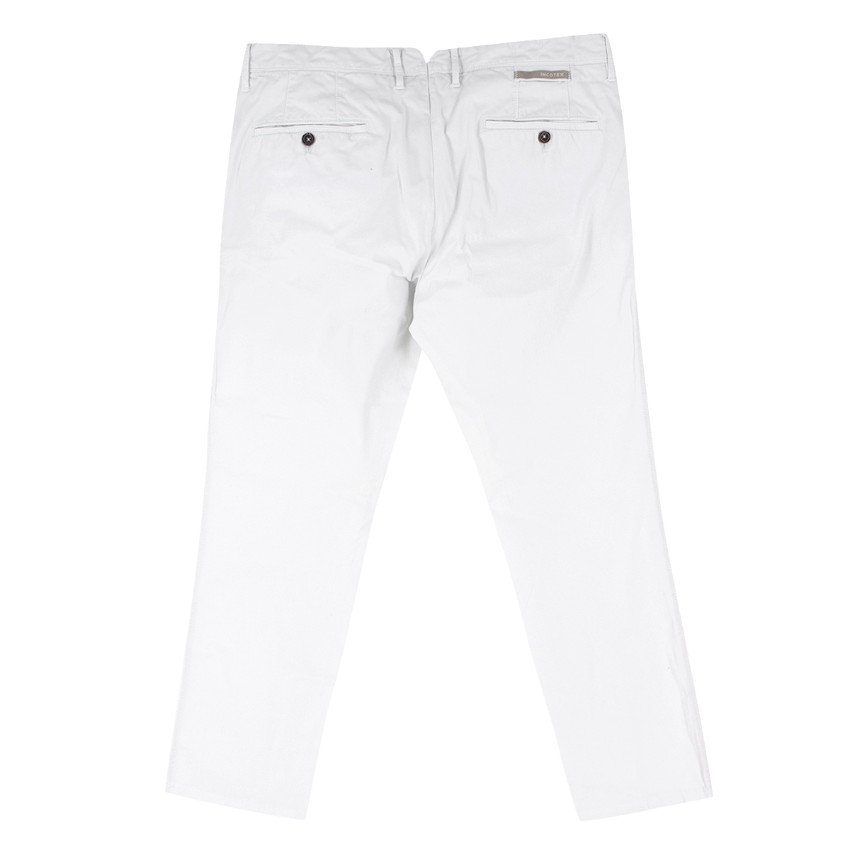 Men's Preowned Incotex White Straight-leg Chino Trousers Size S cotton