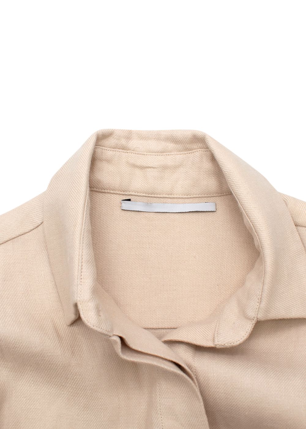 Preowned Rosetta Getty Beige Linen Shirt Size S