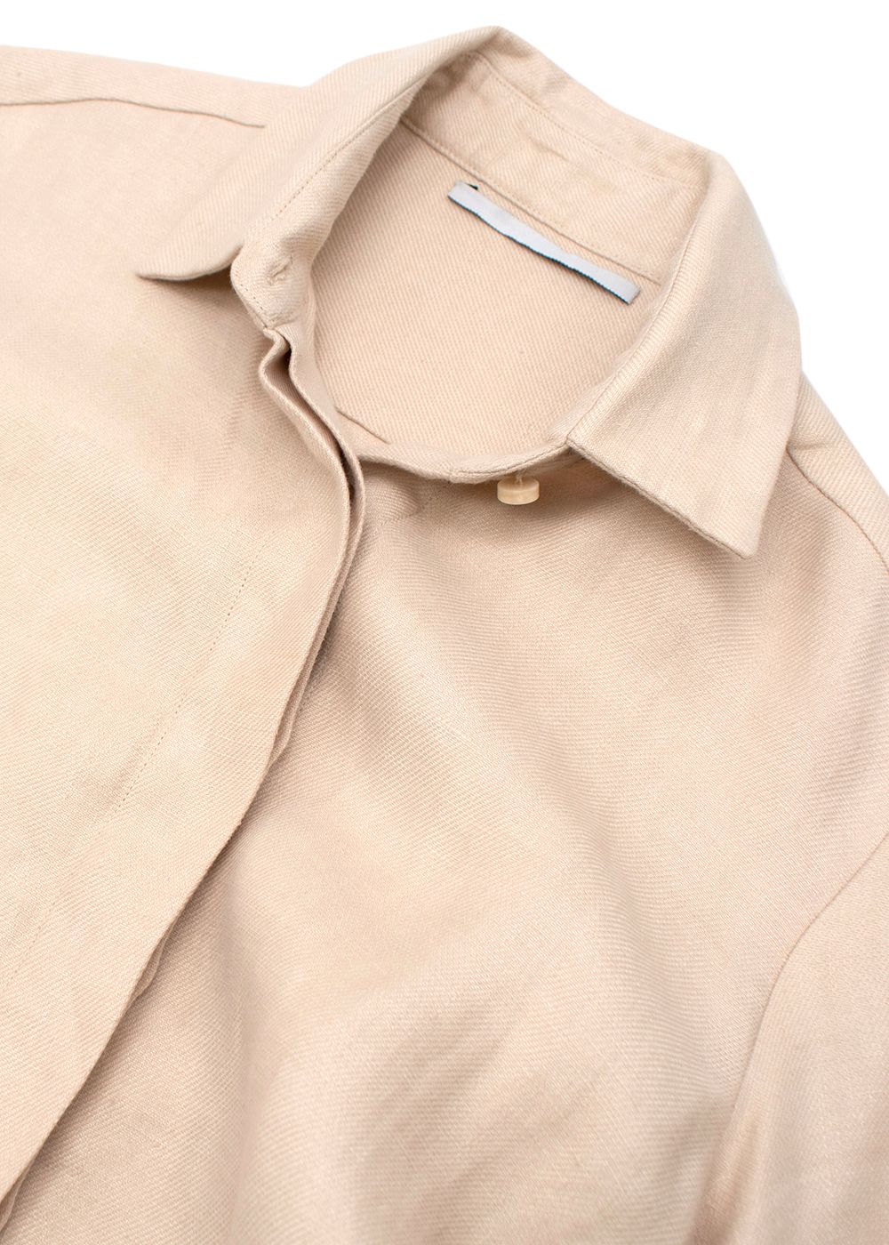 Preowned Rosetta Getty Beige Linen Shirt Size S