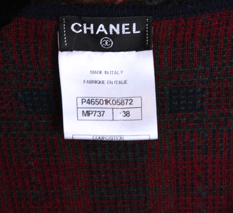 Chanel Paris/Edinburgh Tartan Blazer/Jacket Size S multicolor cashmere