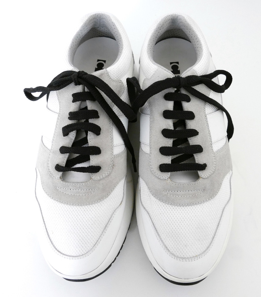 Preowned Celine Phoebe Philo Leather  Suede Low Top Delivery Sneakers Size 39 White