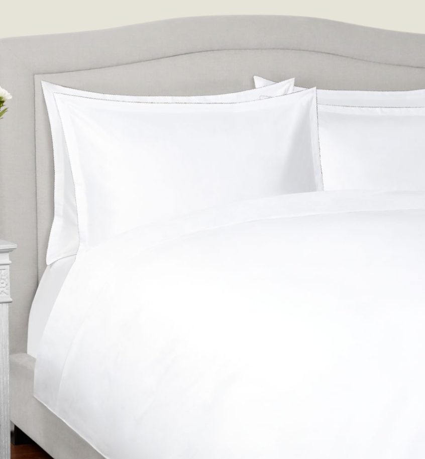 Men's Peter Reed Sea Island Double Fitted Sheet (135cm x 190cm) White cotton