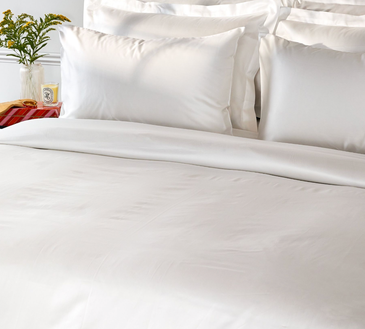 Men's Peter Reed Sea Island Double Fitted Sheet (135cm x 190cm) White cotton