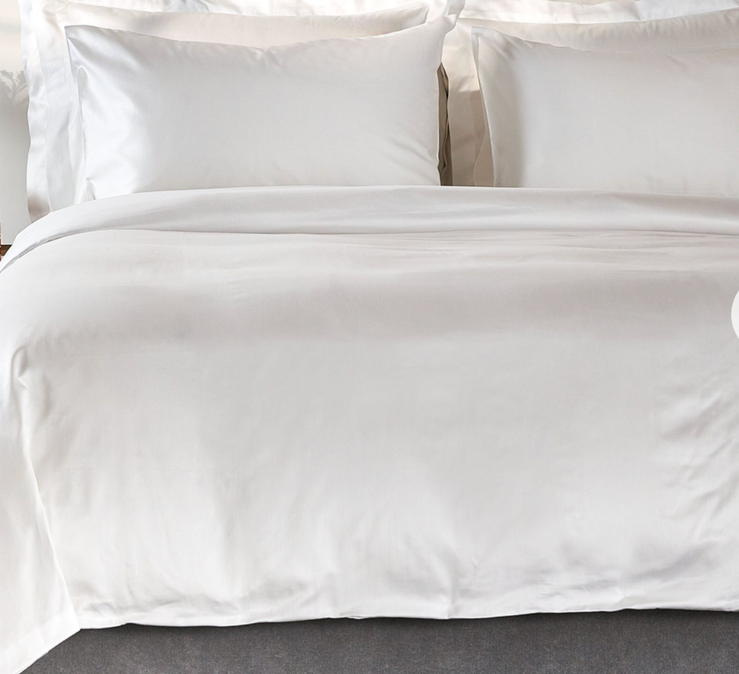 Men's Peter Reed Sea Island Double Fitted Sheet (135cm x 190cm) White cotton