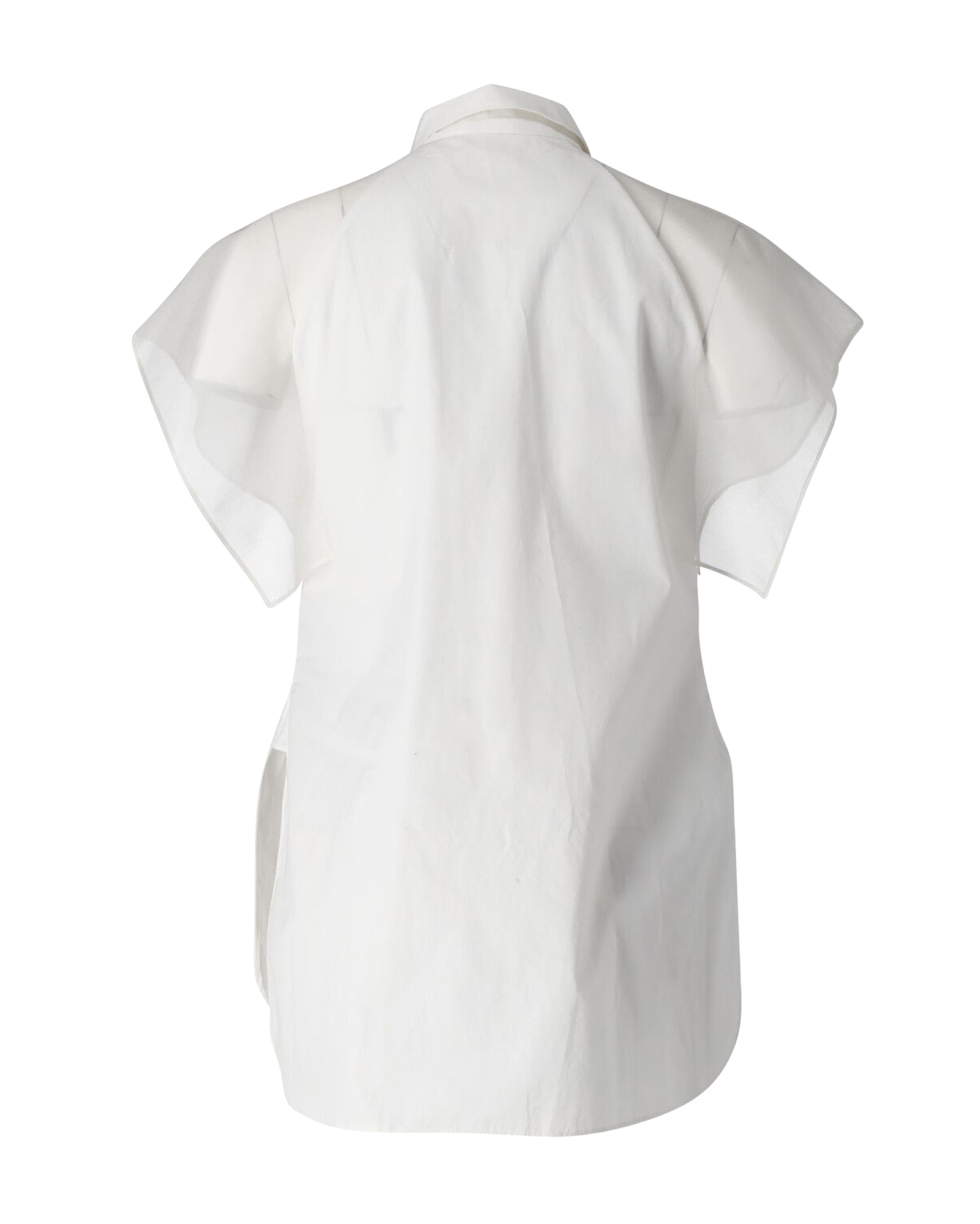 Preowned Giambattista Valli White Cotton short Sleeved Shirt Size S