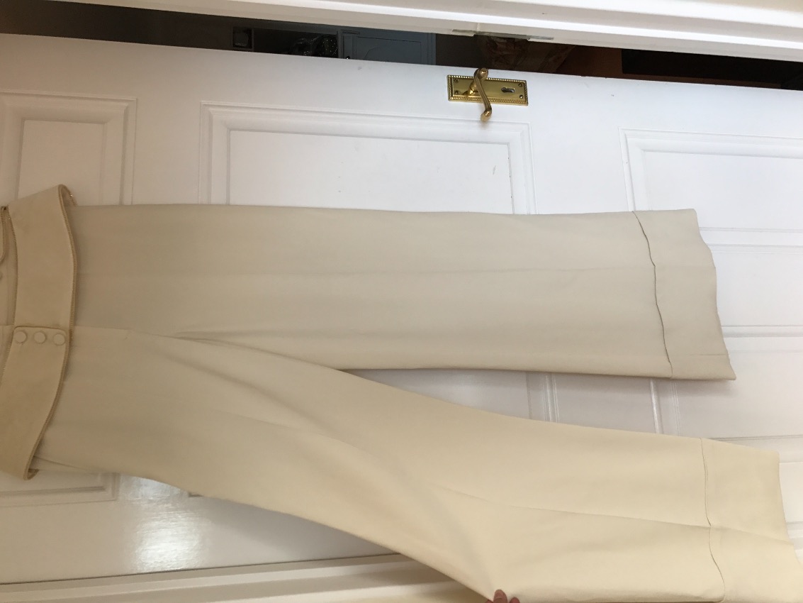 Roberto Cavalli Formal Wide legged Cream Trousers Size S viscose