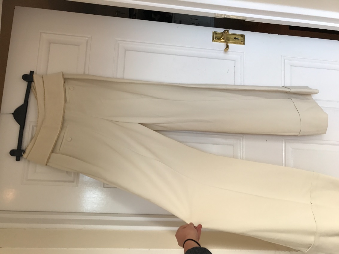 Roberto Cavalli Formal Wide legged Cream Trousers Size S viscose