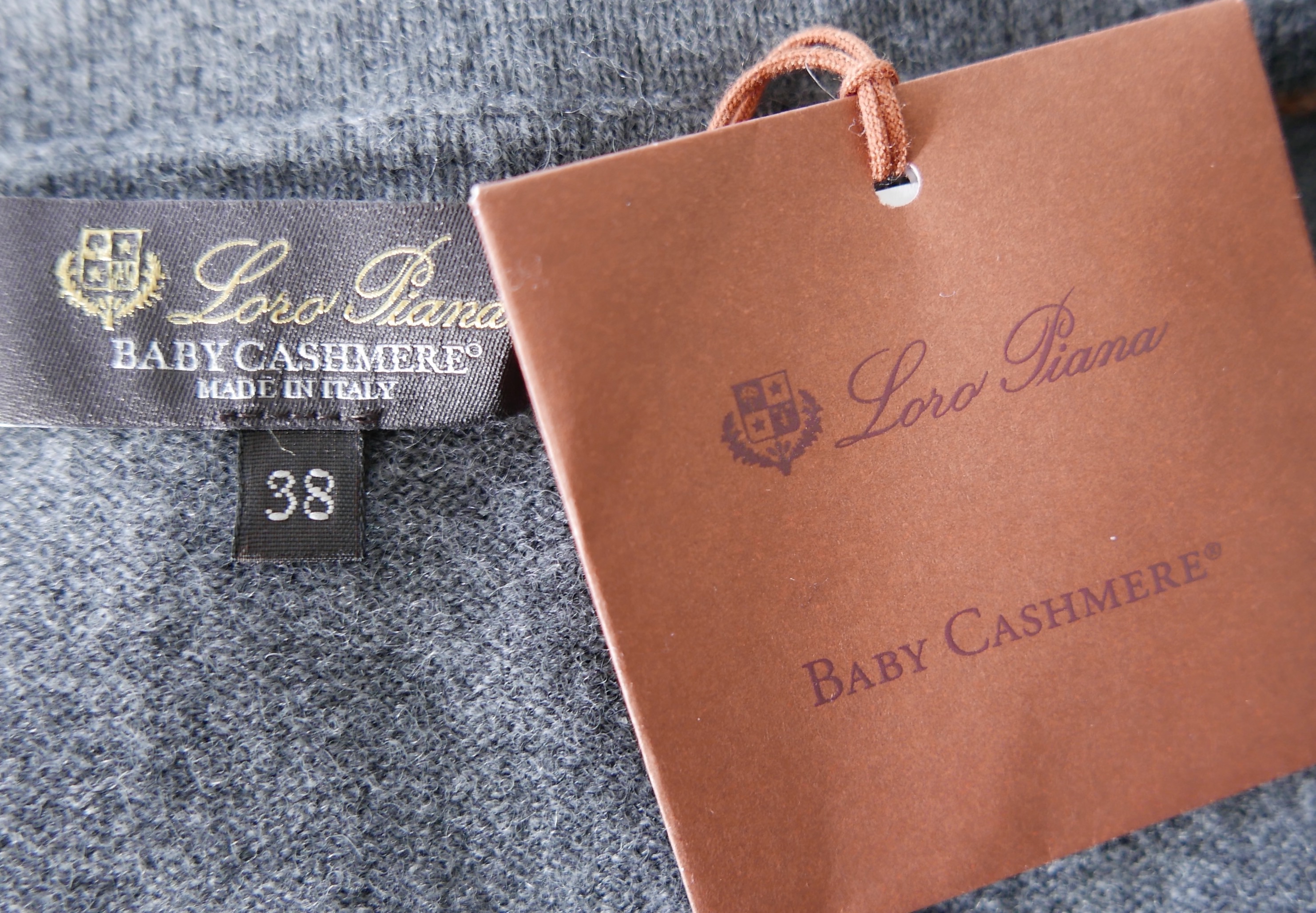 Loro Piana Grey Bomber Cappuccio Baby Cashmere Jacket Size S