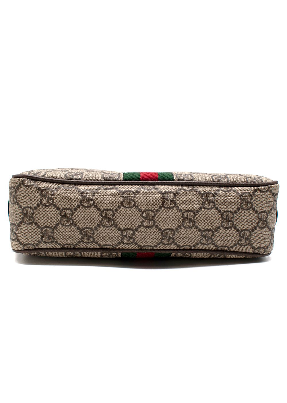 Gucci Savoy Toiletry Case with Web brown coated canvas