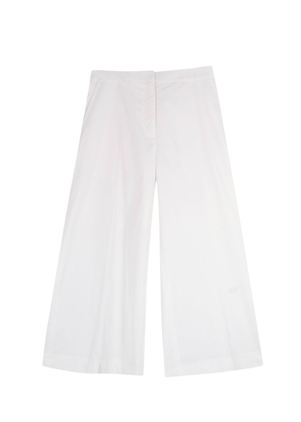 Oscar De La Renta White Wide Leg Culottes Size XS cotton