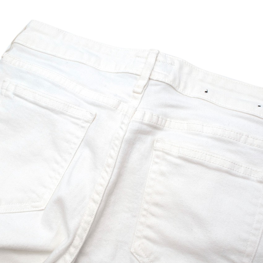 Preowned Koral White High-Waisted Slim Fit Denim Jeans Size 27/69 cotton