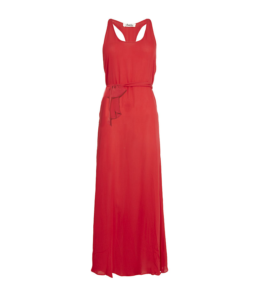 Charlie by Matthew Zink silk maxi dress Size S Red