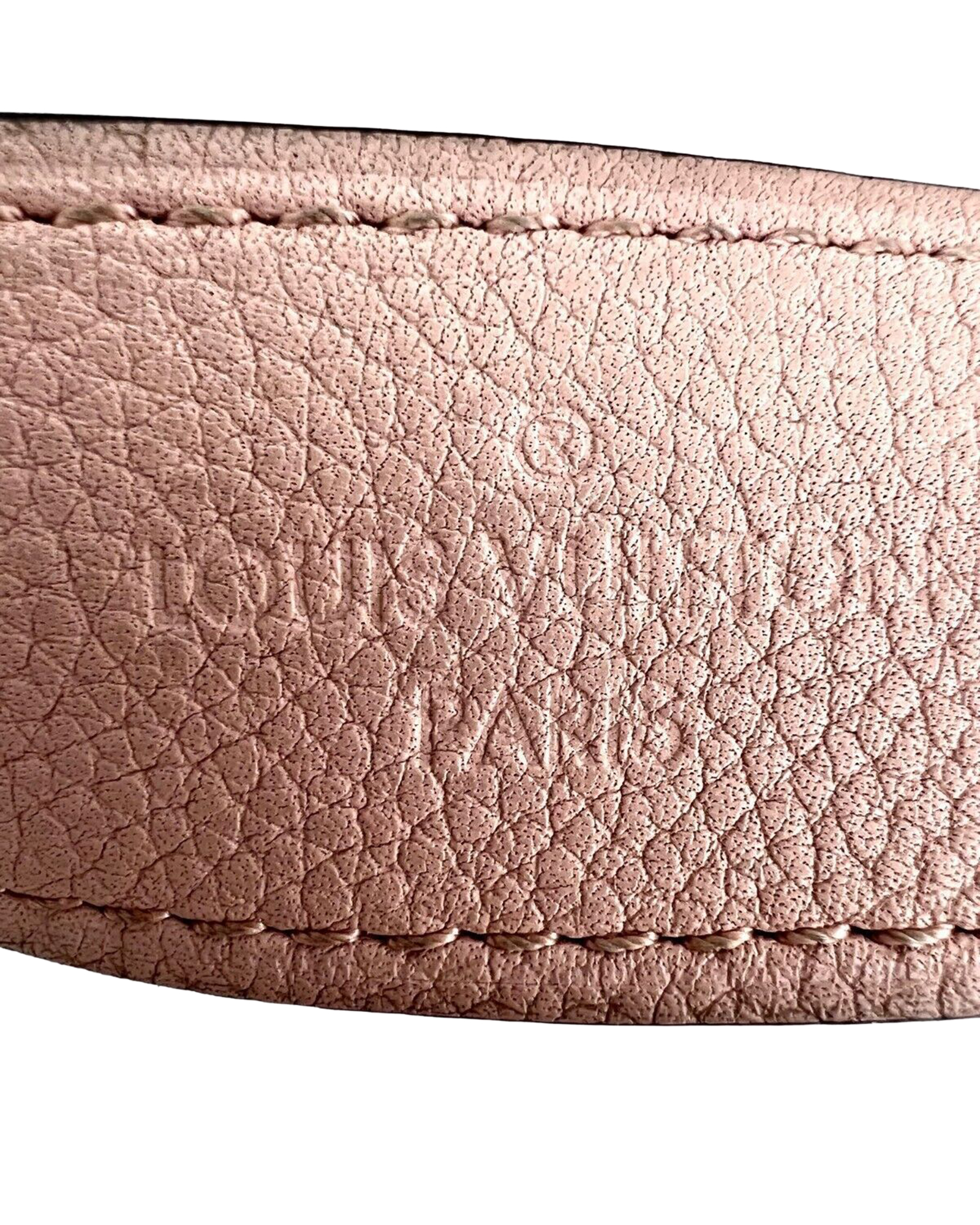 Preowned Louis Vuitton Magnolia Babylone Mahina Chain BB pink leather