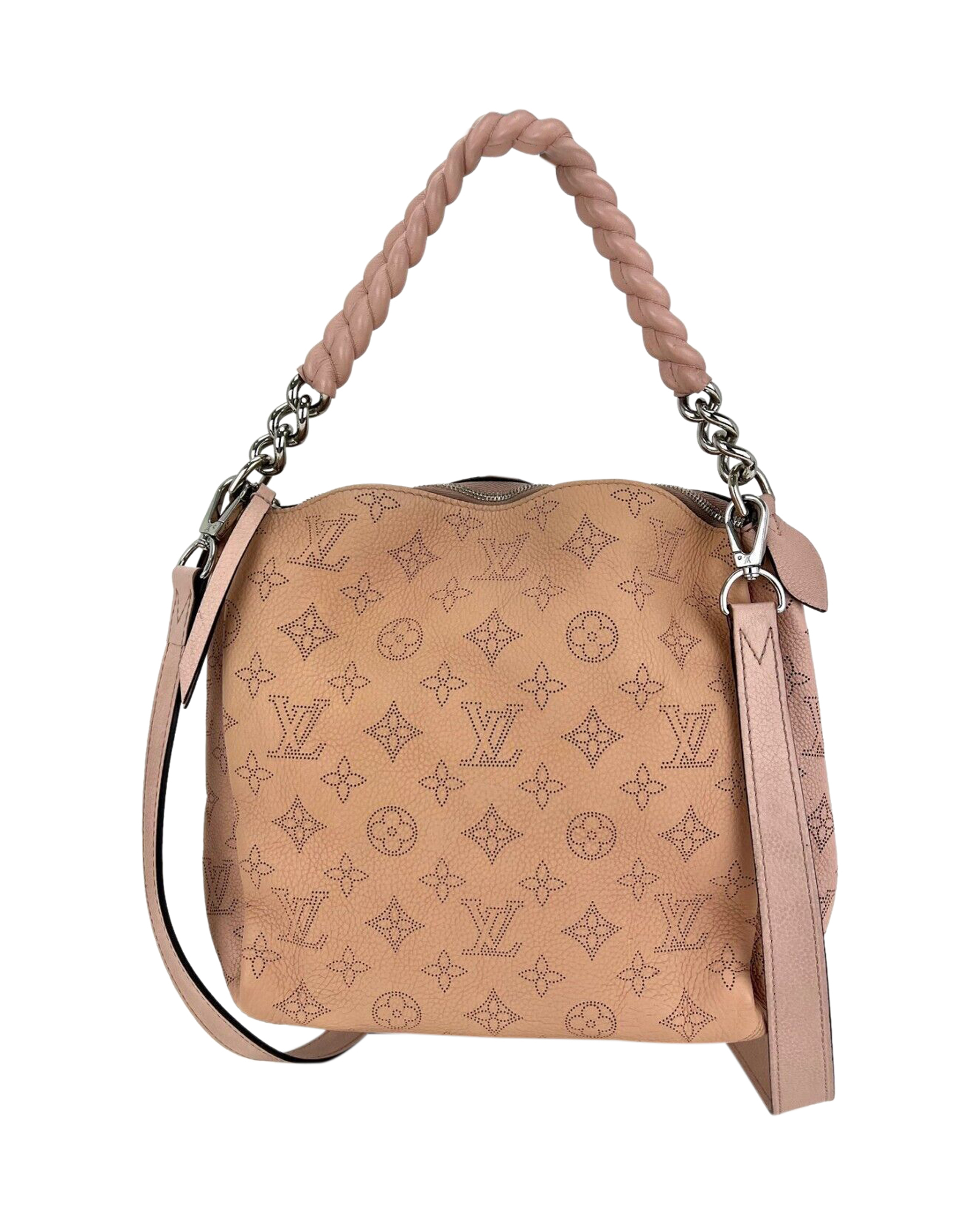 Preowned Louis Vuitton Magnolia Babylone Mahina Chain BB pink leather