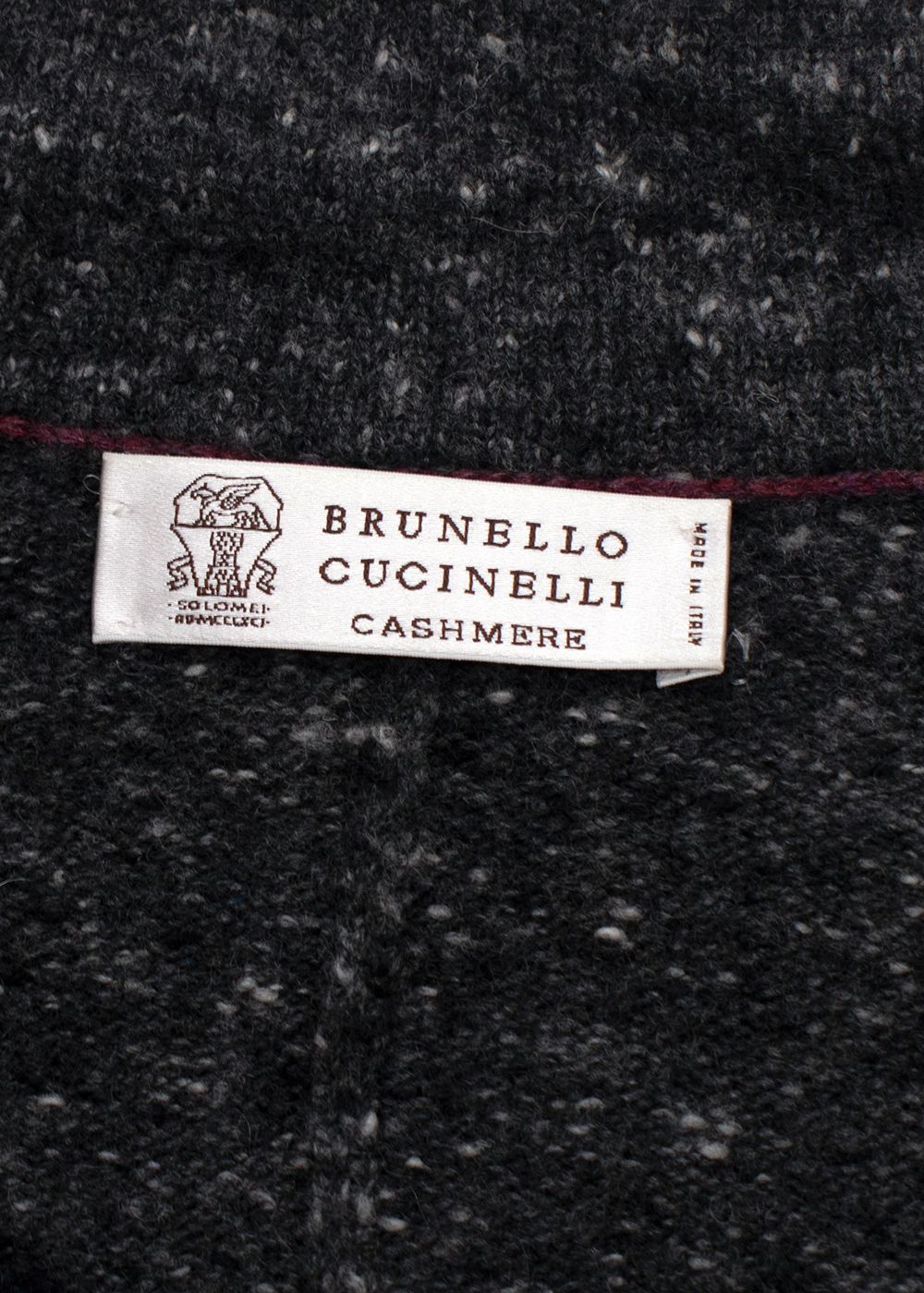 Men's Brunello Cucinelli Grey Speckled Cashmere Blend Jacket Size L wool/cashmere/polyester