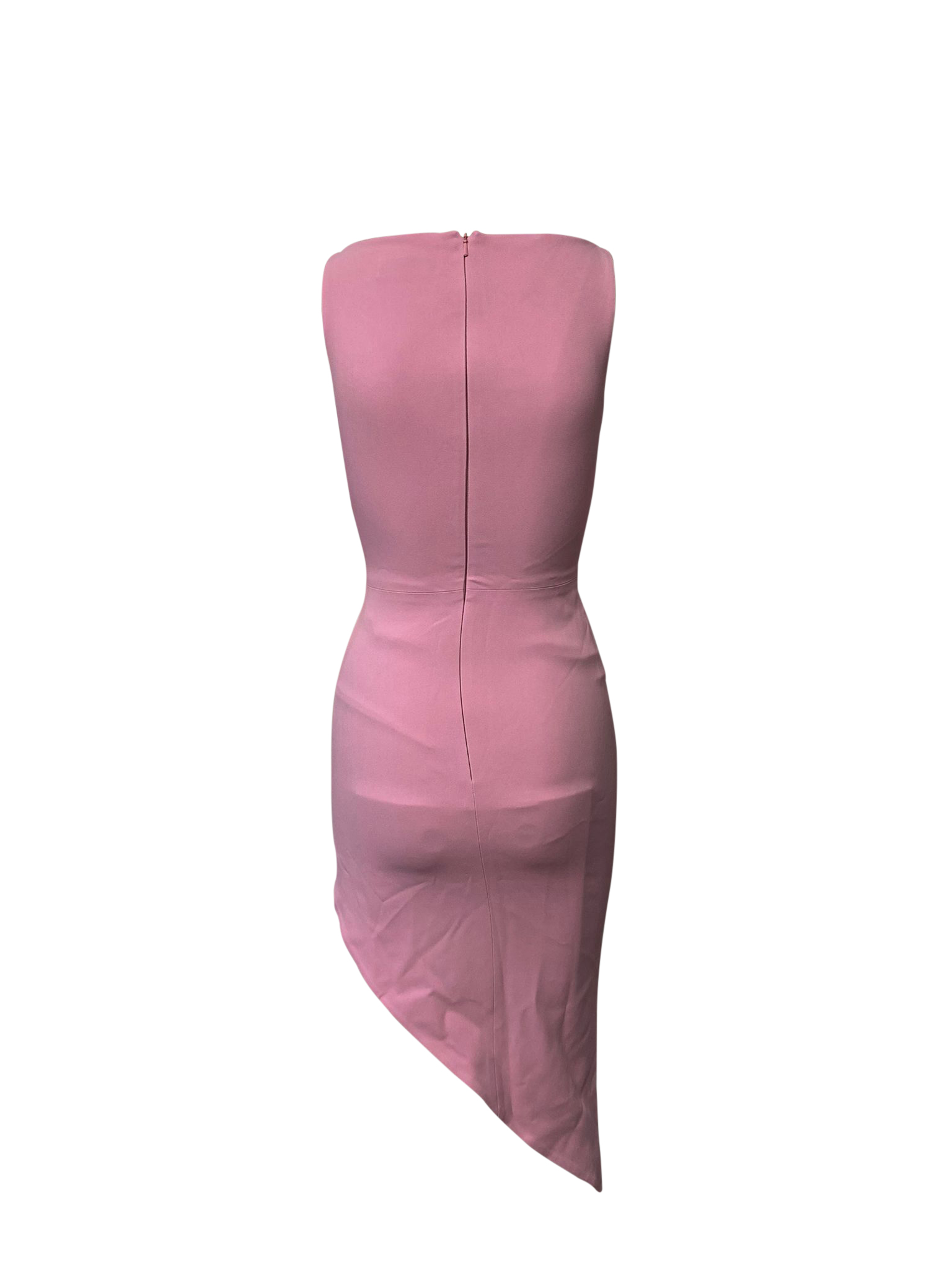 Preowned David Koma Pink crepe asymmetric cocktail dress Size XXS cellulose fibre/acetate