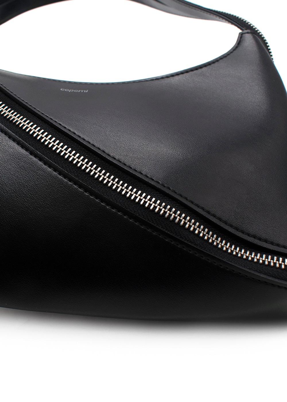 Coperni Black Zip Baguette Bag apple leather