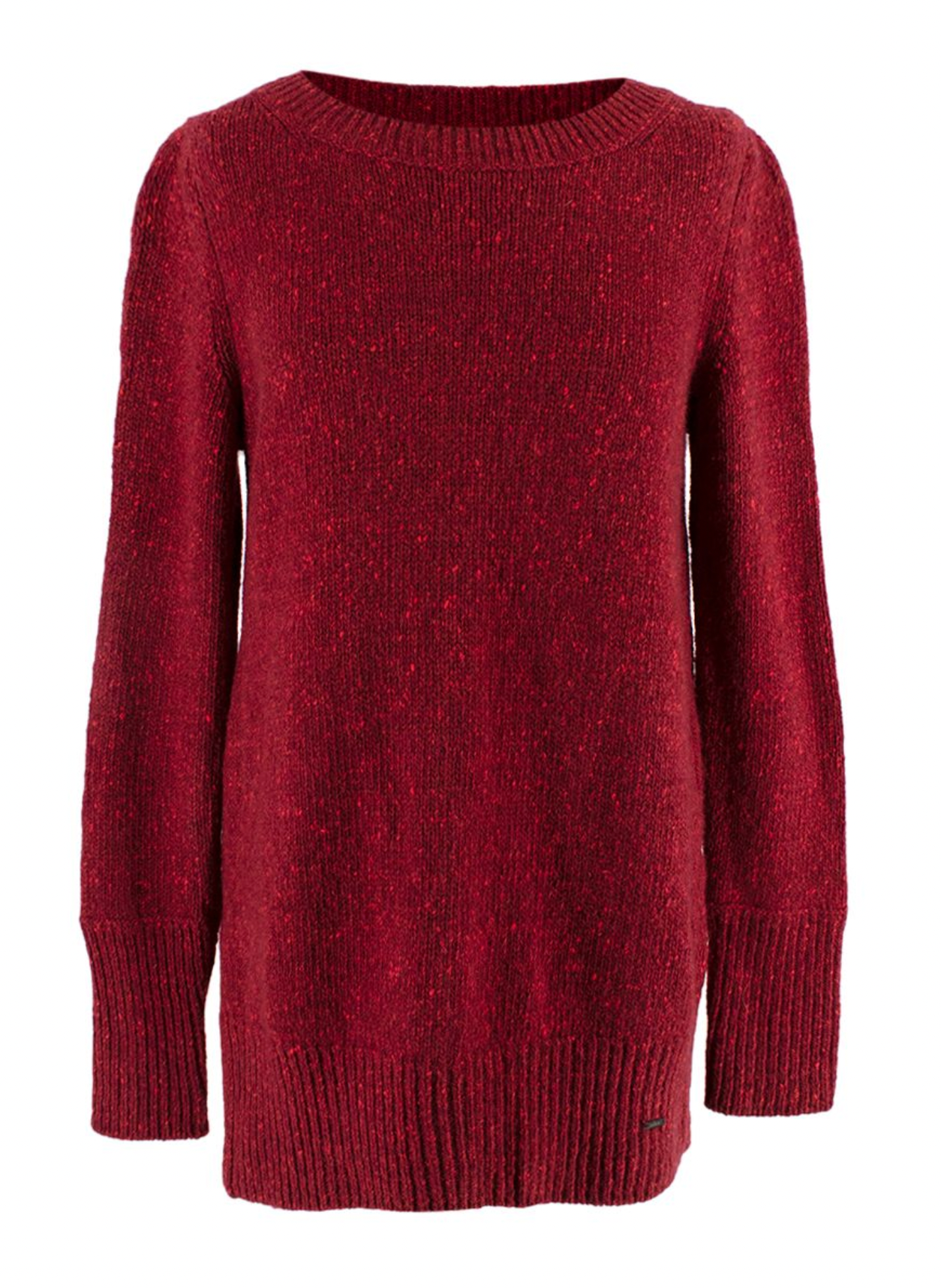 Preowned Akris Red Zip Hem Melange Cashmere Jumper Size XS