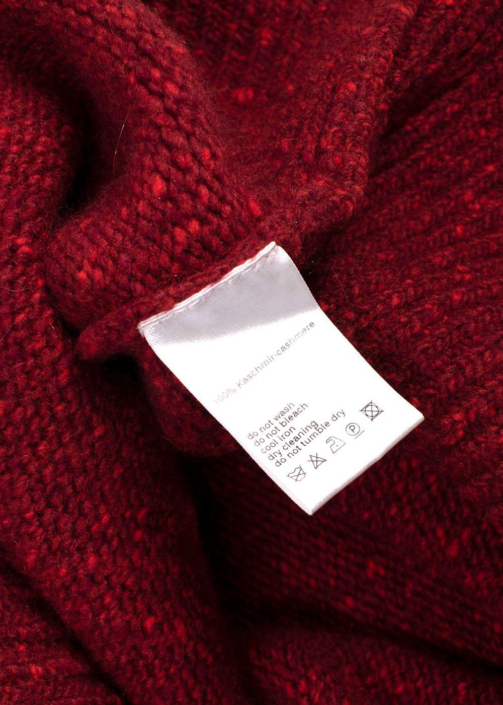 Preowned Akris Red Zip Hem Melange Cashmere Jumper Size XS