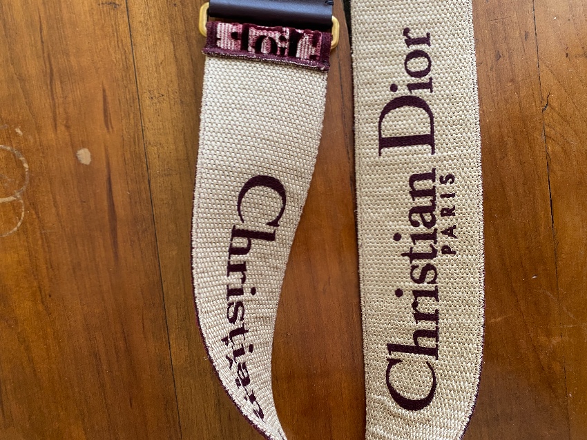 Dior Red Oblique Shoulder Strap leather