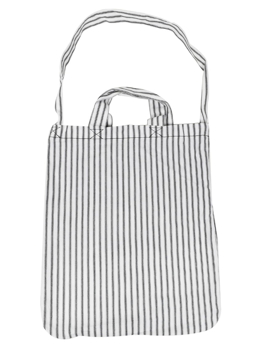 Anya Hindmarch PostBox Maze Striped Tote White cotton