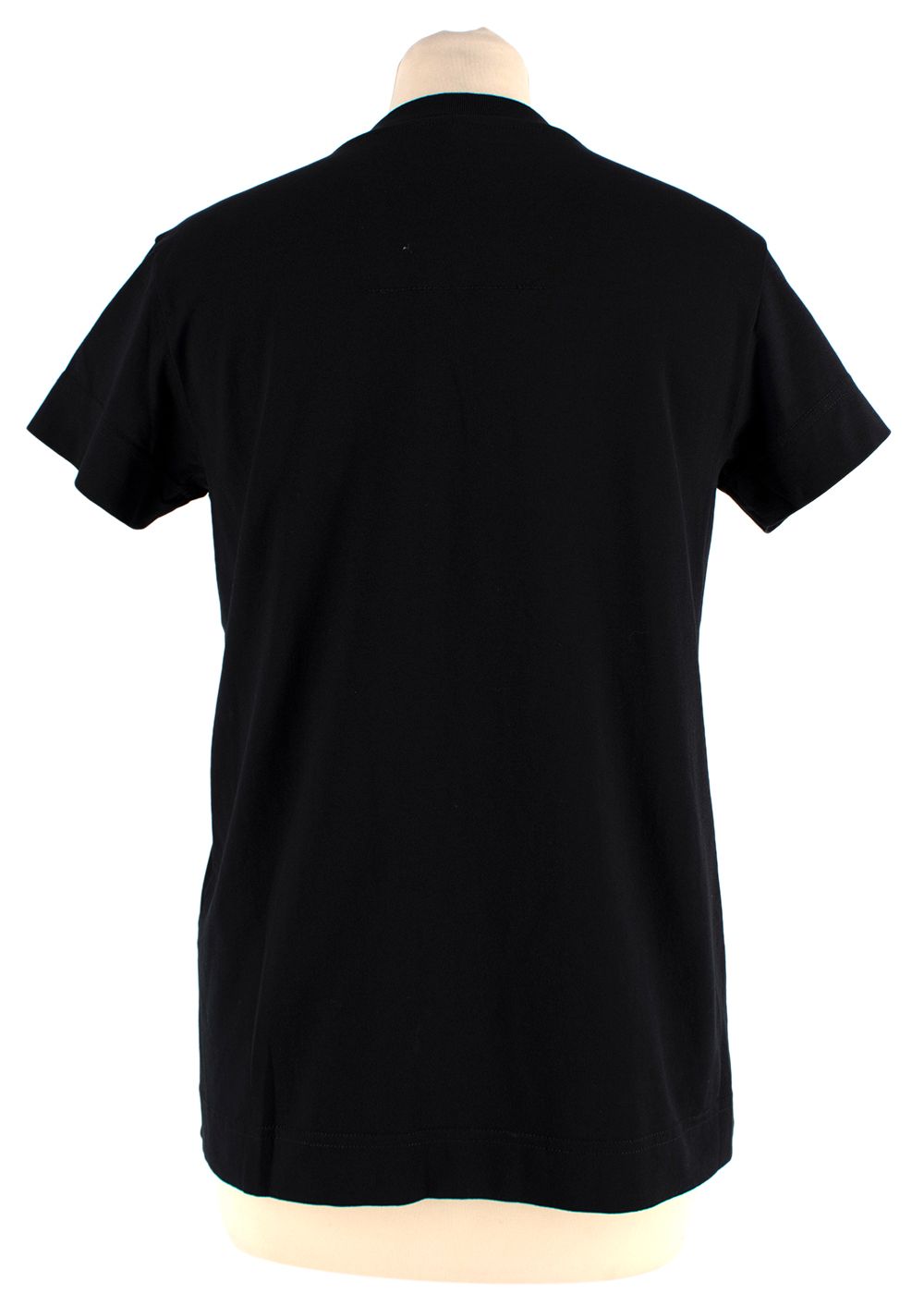 Givenchy black t-shirt with white front logo Size XS Black/White cotton