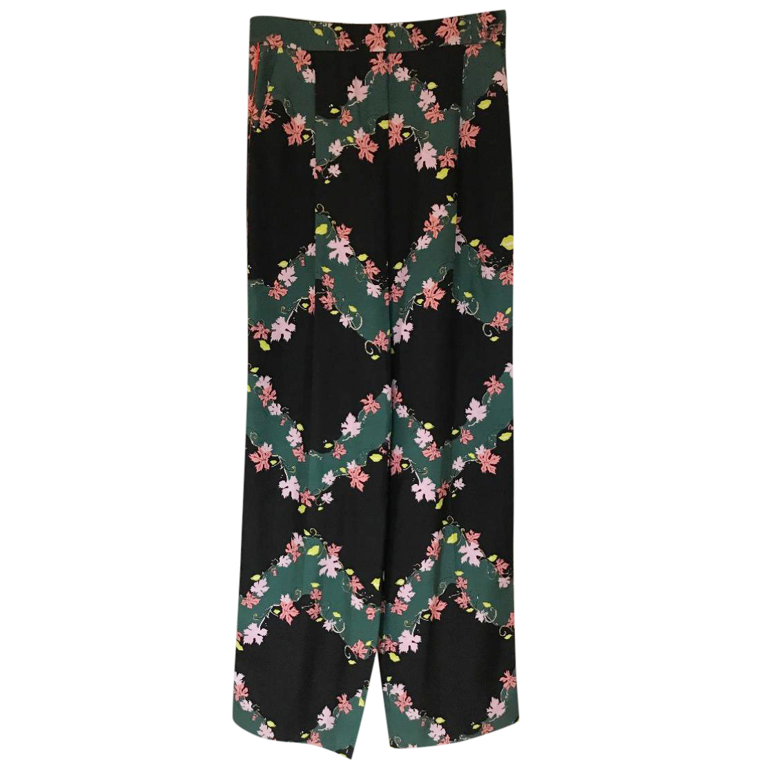 Emilio Pucci Silk Printed Trousers Size XS Floral / Patterned