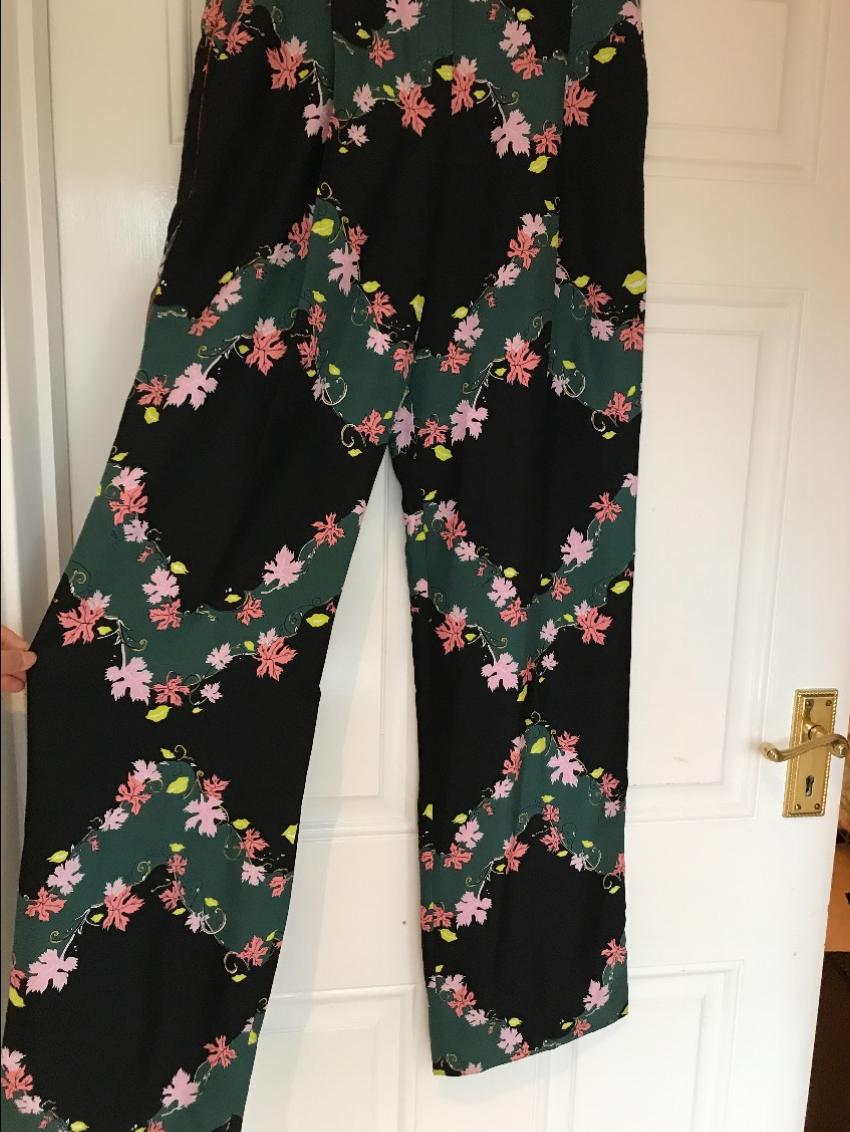 Emilio Pucci Silk Printed Trousers Size XS Floral / Patterned