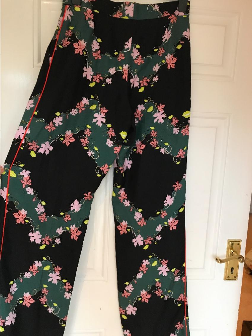 Emilio Pucci Silk Printed Trousers Size XS Floral / Patterned