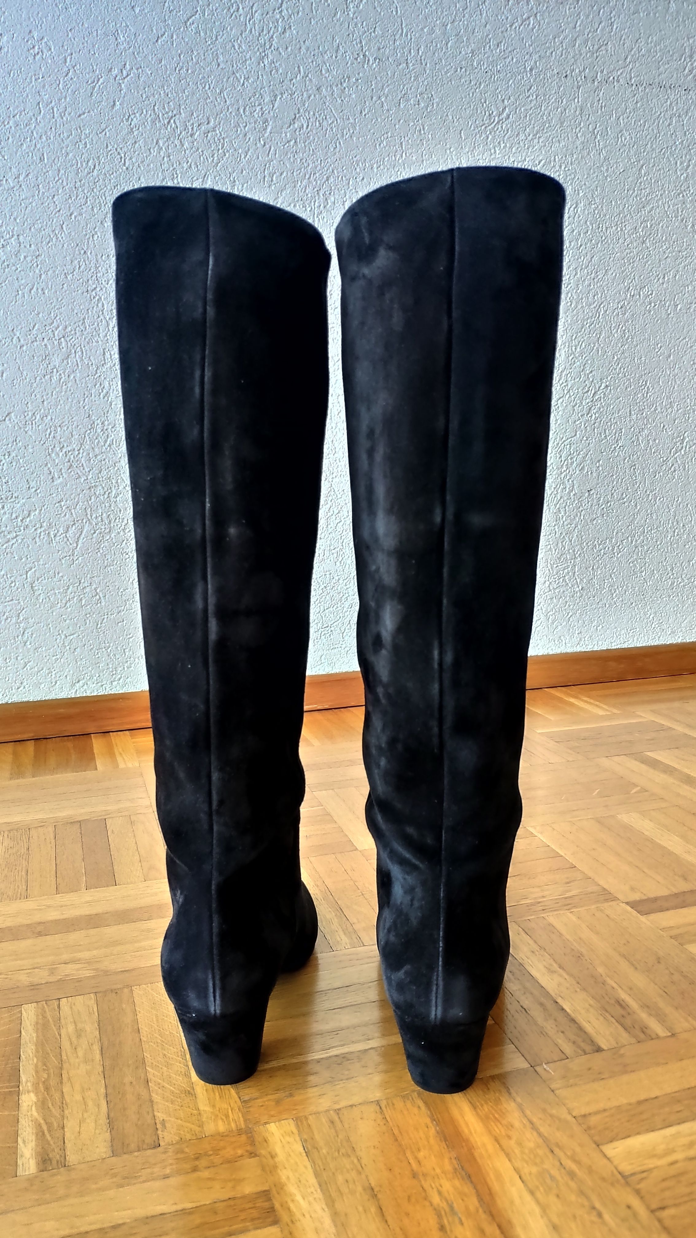 Miu Miu black suede long boots Size 39