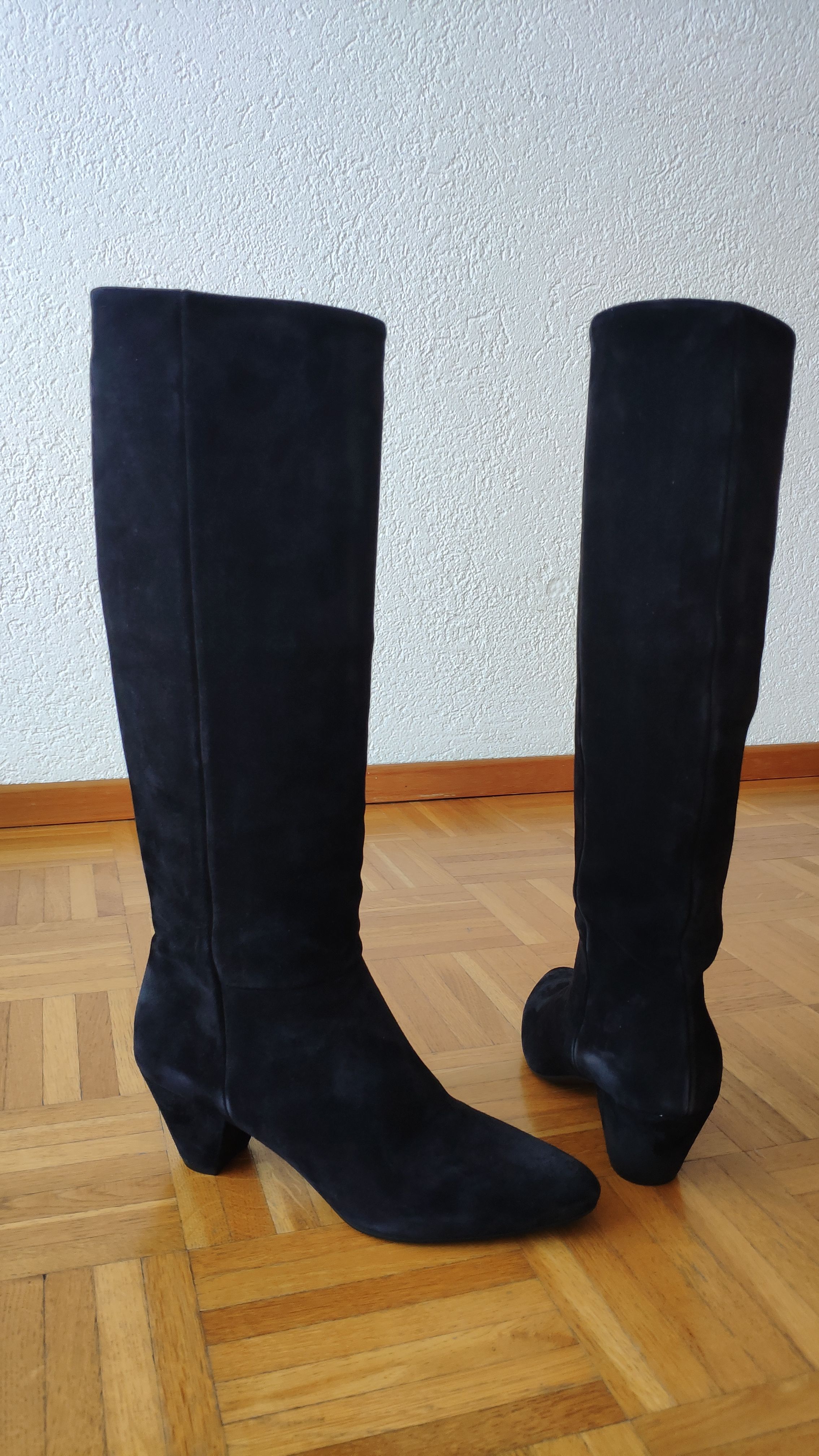 Miu Miu black suede long boots Size 39