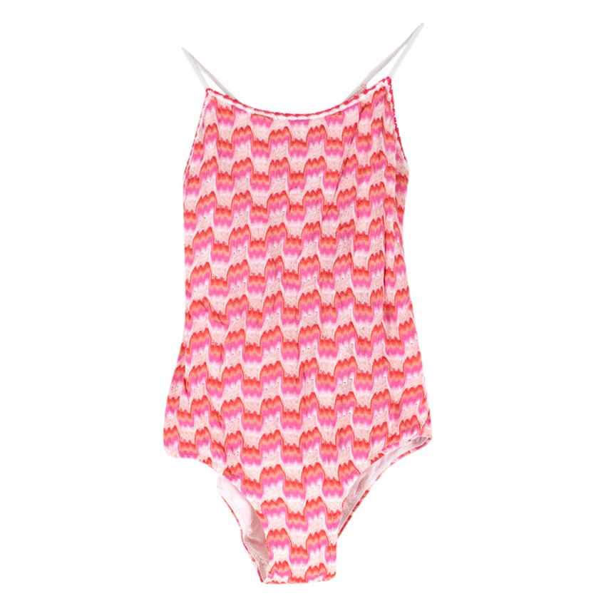 Boys Missoni Kids Pink open-back Swimsuit Size 9-12 Months synthetic