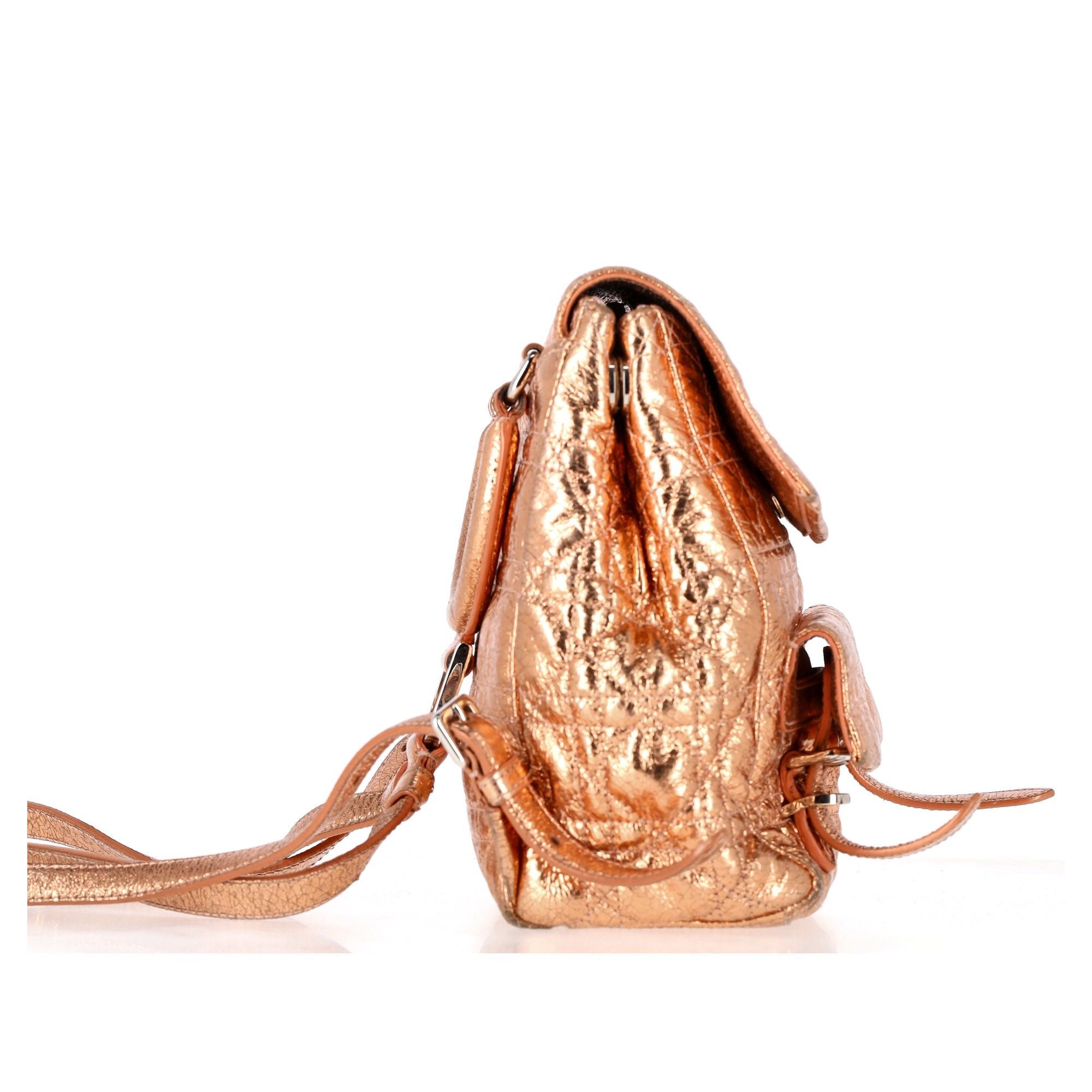 Preowned Dior Rose Gold Stardust Backpack metallic | metallic leather